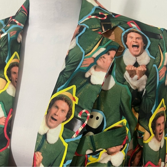 Suitmeister Buddy The Elf Holiday Christmas Blazer Small 34-36 Multicolor Unique - Picture 4 of 16